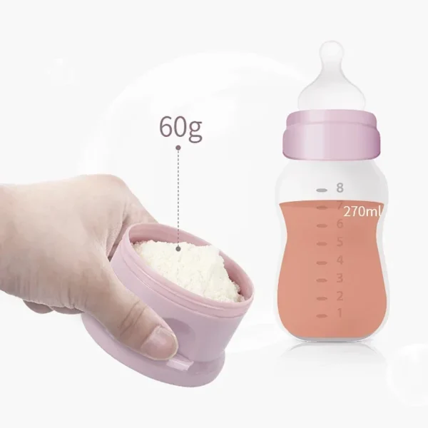 Boîte de rangement portable pour aliments pour bébés, style ours, 3 couches, 4 couches, plusieurs ouvertures, céréales, dessin animé, lait en poudre pour bébé, conteneur de collation pour tout-petits - Image 6