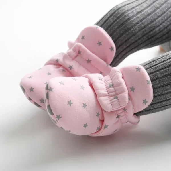 Nouveau nouveau-né bébé chaussettes chaussures garçon fille enfant en bas âge premiers marcheurs chaussons coton doux anti-dérapant chaud infantile berceau chaussures - Image 3