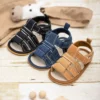 Meckior été bébé chaussures bébé garçon fille sandale antidérapant semelle en caoutchouc infantile premiers marcheurs enfant en bas âge décontracté bébé garçon jardin sandales