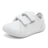 HOBIBEAR garçons filles chaussures pieds nus enfants bout large baskets minimalistes léger crochet boucle chaussures en cuir artificiel